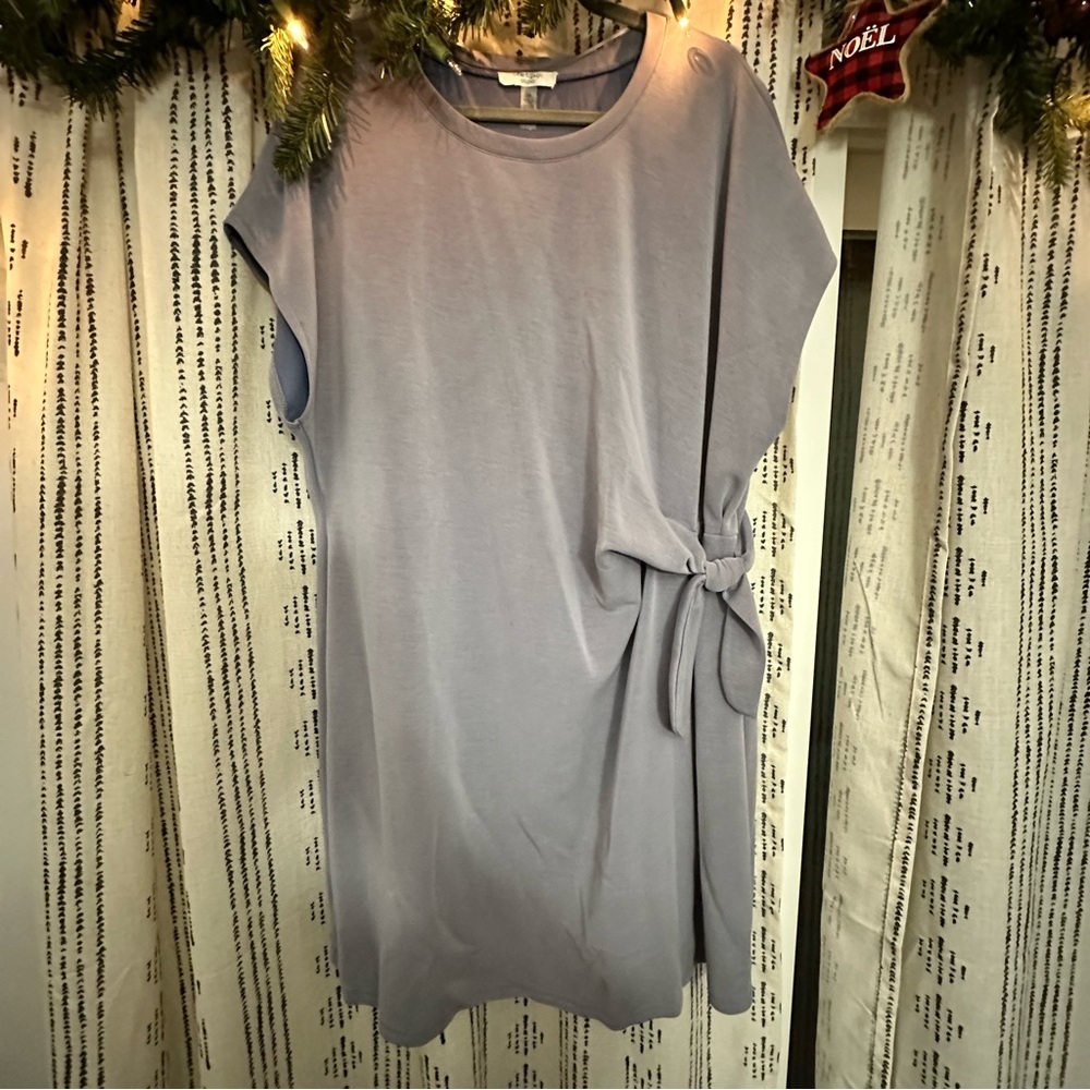 Cable & Gauge Light Purple Mini Dress with Side Tie